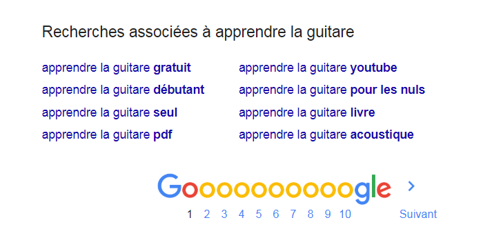 recherches associées google